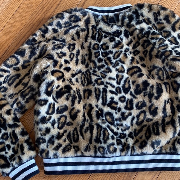 Faux fur leopard bomber jacket - Picture 6 of 6